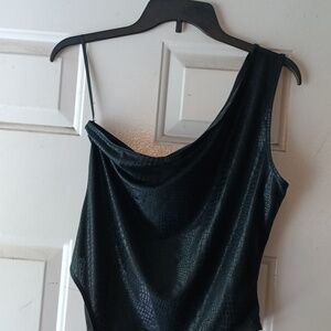 Sexy snake skin one shoulder body suite